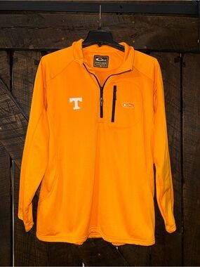 Drake Waterfowl Lightweight Orange Quarter-Zip Pullover